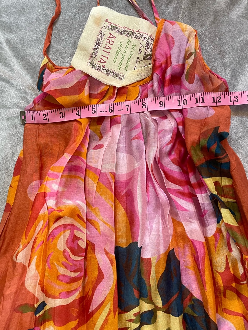 NWT Aratta🌹 Silent Journey Floral Rose Midi/MaxiDress | Sheer | Side Pockets - Picture 12 of 13